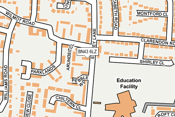 BN43 6LZ map - OS OpenMap – Local (Ordnance Survey) BN43 6LZ map - OS OpenMap – Local (Ordnance Survey)