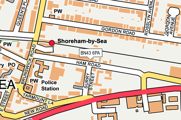 BN43 6PA map - OS OpenMap – Local (Ordnance Survey) BN43 6PA map - OS OpenMap – Local (Ordnance Survey)
