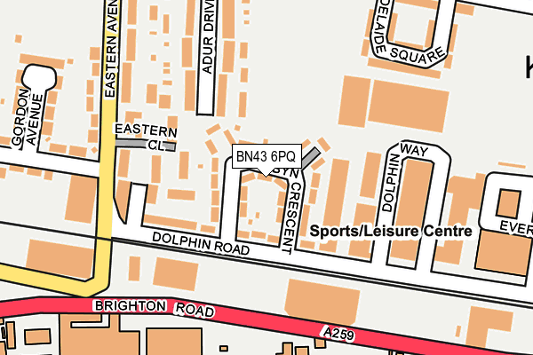 BN43 6PQ map - OS OpenMap – Local (Ordnance Survey)