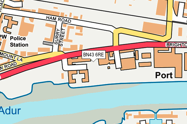 BN43 6RE map - OS OpenMap – Local (Ordnance Survey) BN43 6RE map - OS OpenMap – Local (Ordnance Survey)