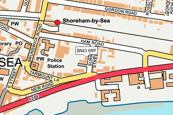 BN43 6RP map - OS OpenMap – Local (Ordnance Survey) BN43 6RP map - OS OpenMap – Local (Ordnance Survey)