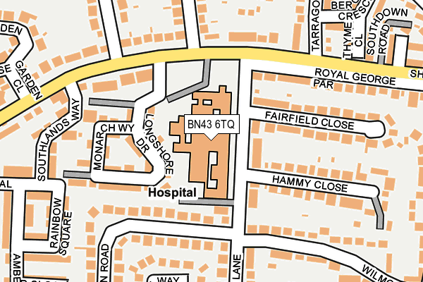 BN43 6TQ map - OS OpenMap – Local (Ordnance Survey) BN43 6TQ map - OS OpenMap – Local (Ordnance Survey)