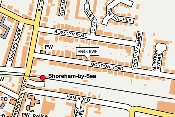 BN43 6WF map - OS OpenMap – Local (Ordnance Survey) BN43 6WF map - OS OpenMap – Local (Ordnance Survey)