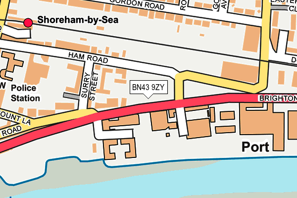BN43 9ZY map - OS OpenMap – Local (Ordnance Survey) BN43 9ZY map - OS OpenMap – Local (Ordnance Survey)