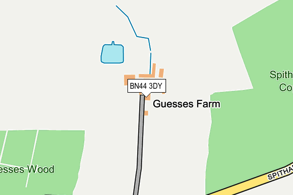 BN44 3DY map - OS OpenMap – Local (Ordnance Survey) BN44 3DY map - OS OpenMap – Local (Ordnance Survey)