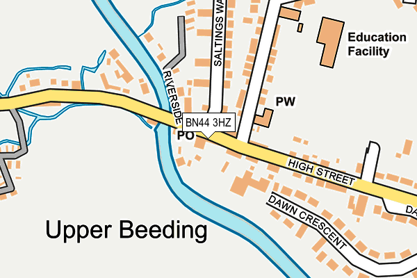 BN44 3HZ map - OS OpenMap – Local (Ordnance Survey) BN44 3HZ map - OS OpenMap – Local (Ordnance Survey)