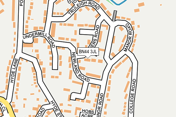 BN44 3JL map - OS OpenMap – Local (Ordnance Survey) BN44 3JL map - OS OpenMap – Local (Ordnance Survey)