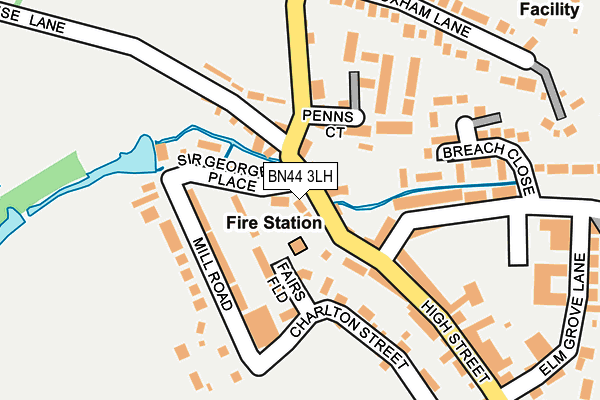 BN44 3LH map - OS OpenMap – Local (Ordnance Survey) BN44 3LH map - OS OpenMap – Local (Ordnance Survey)