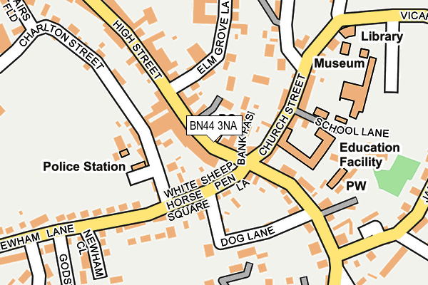 BN44 3NA map - OS OpenMap – Local (Ordnance Survey) BN44 3NA map - OS OpenMap – Local (Ordnance Survey)