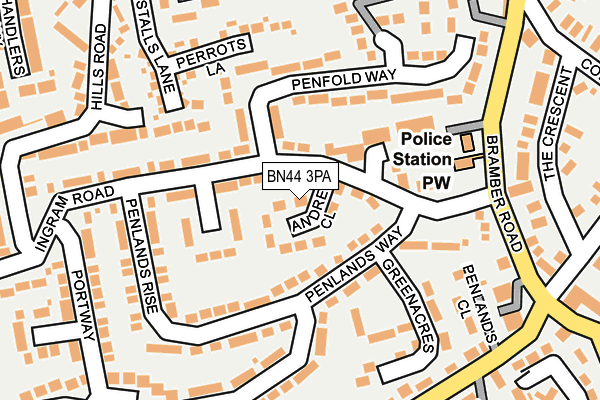 BN44 3PA map - OS OpenMap – Local (Ordnance Survey) BN44 3PA map - OS OpenMap – Local (Ordnance Survey)