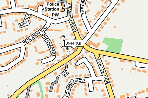 BN44 3QH map - OS OpenMap – Local (Ordnance Survey)