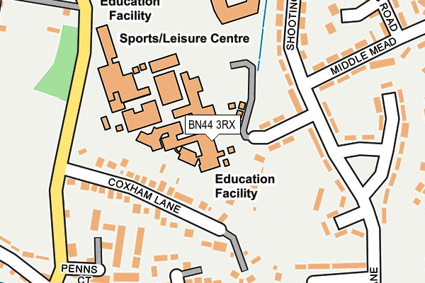 BN44 3RX map - OS OpenMap – Local (Ordnance Survey) BN44 3RX map - OS OpenMap – Local (Ordnance Survey)