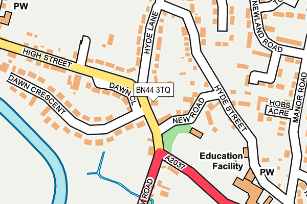 BN44 3TQ map - OS OpenMap – Local (Ordnance Survey) BN44 3TQ map - OS OpenMap – Local (Ordnance Survey)
