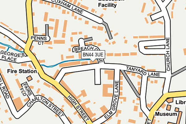 BN44 3UE map - OS OpenMap – Local (Ordnance Survey) BN44 3UE map - OS OpenMap – Local (Ordnance Survey)