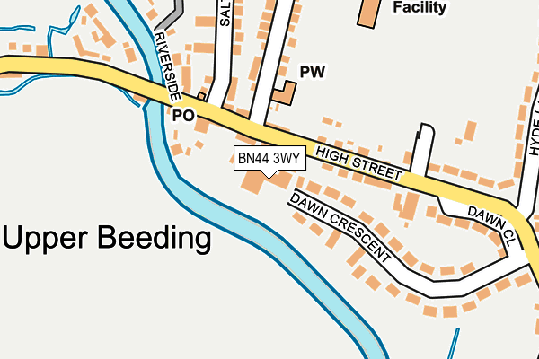 BN44 3WY map - OS OpenMap – Local (Ordnance Survey) BN44 3WY map - OS OpenMap – Local (Ordnance Survey)