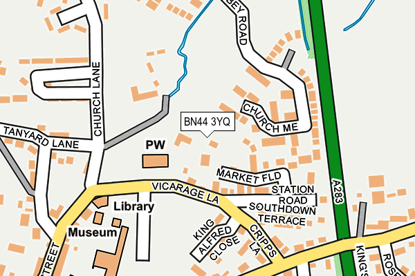 BN44 3YQ map - OS OpenMap – Local (Ordnance Survey) BN44 3YQ map - OS OpenMap – Local (Ordnance Survey)