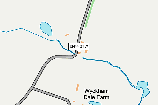 BN44 3YW map - OS OpenMap – Local (Ordnance Survey) BN44 3YW map - OS OpenMap – Local (Ordnance Survey)