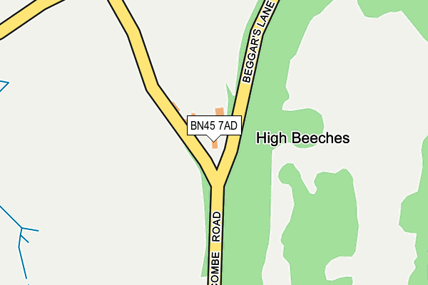 BN45 7AD map - OS OpenMap – Local (Ordnance Survey) BN45 7AD map - OS OpenMap – Local (Ordnance Survey)