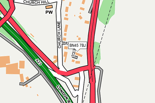 BN45 7BJ map - OS OpenMap – Local (Ordnance Survey) BN45 7BJ map - OS OpenMap – Local (Ordnance Survey)