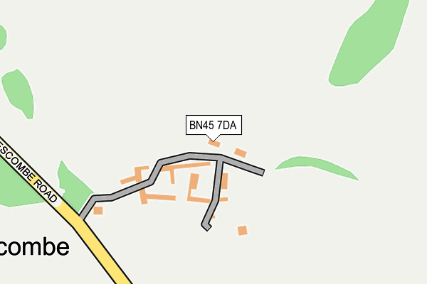 BN45 7DA map - OS OpenMap – Local (Ordnance Survey) BN45 7DA map - OS OpenMap – Local (Ordnance Survey)