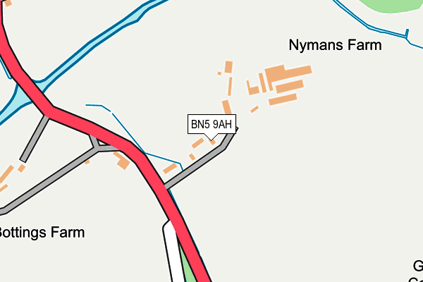 BN5 9AH map - OS OpenMap – Local (Ordnance Survey) BN5 9AH map - OS OpenMap – Local (Ordnance Survey)