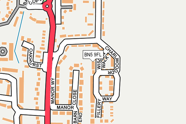BN5 9FL map - OS OpenMap – Local (Ordnance Survey) BN5 9FL map - OS OpenMap – Local (Ordnance Survey)