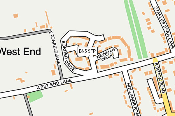 BN5 9FP map - OS OpenMap – Local (Ordnance Survey) BN5 9FP map - OS OpenMap – Local (Ordnance Survey)