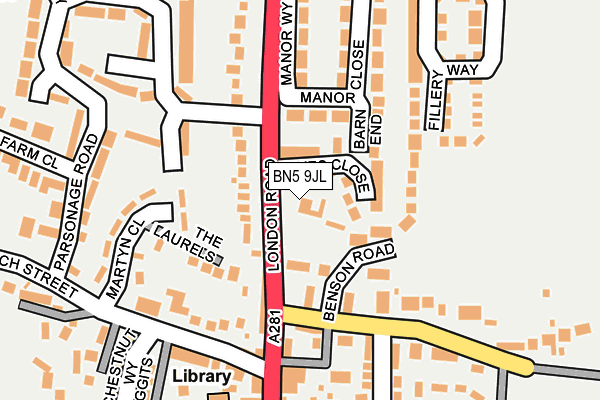 BN5 9JL map - OS OpenMap – Local (Ordnance Survey) BN5 9JL map - OS OpenMap – Local (Ordnance Survey)