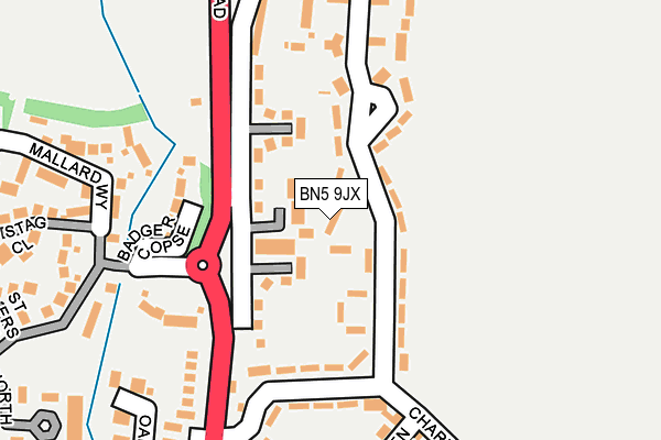 BN5 9JX map - OS OpenMap – Local (Ordnance Survey) BN5 9JX map - OS OpenMap – Local (Ordnance Survey)