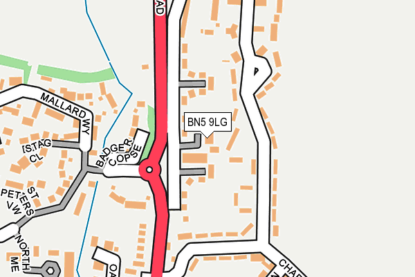 BN5 9LG map - OS OpenMap – Local (Ordnance Survey) BN5 9LG map - OS OpenMap – Local (Ordnance Survey)