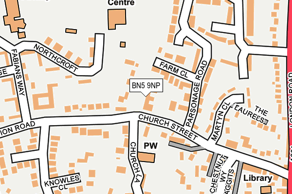 BN5 9NP map - OS OpenMap – Local (Ordnance Survey) BN5 9NP map - OS OpenMap – Local (Ordnance Survey)
