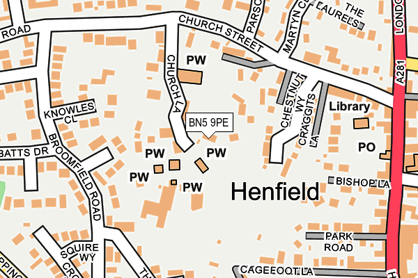 BN5 9PE map - OS OpenMap – Local (Ordnance Survey) BN5 9PE map - OS OpenMap – Local (Ordnance Survey)