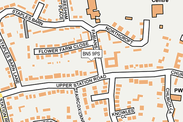 BN5 9PS map - OS OpenMap – Local (Ordnance Survey) BN5 9PS map - OS OpenMap – Local (Ordnance Survey)