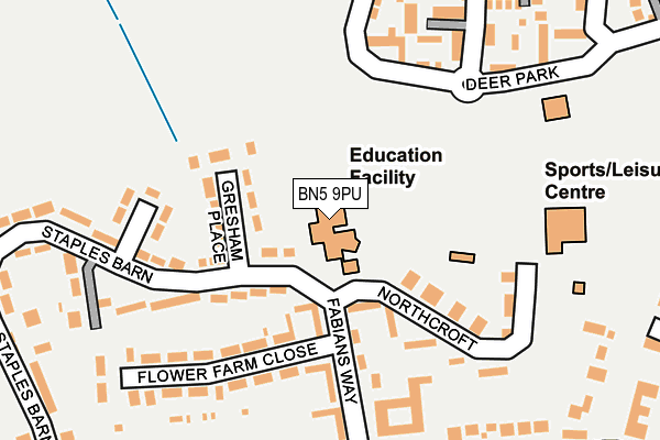 BN5 9PU map - OS OpenMap – Local (Ordnance Survey) BN5 9PU map - OS OpenMap – Local (Ordnance Survey)