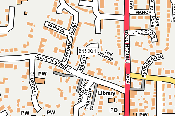 BN5 9QH map - OS OpenMap – Local (Ordnance Survey) BN5 9QH map - OS OpenMap – Local (Ordnance Survey)