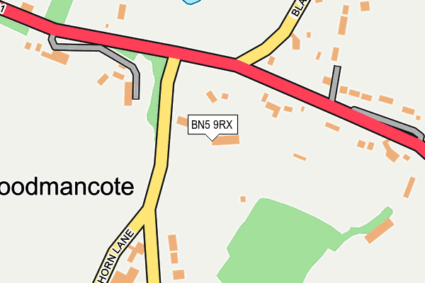 BN5 9RX map - OS OpenMap – Local (Ordnance Survey)