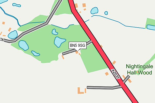 BN5 9SG map - OS OpenMap – Local (Ordnance Survey) BN5 9SG map - OS OpenMap – Local (Ordnance Survey)