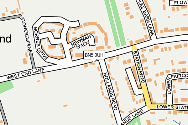 BN5 9UH map - OS OpenMap – Local (Ordnance Survey) BN5 9UH map - OS OpenMap – Local (Ordnance Survey)