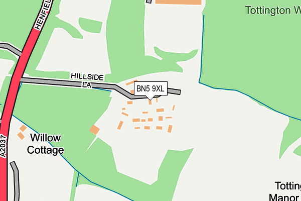 BN5 9XL map - OS OpenMap – Local (Ordnance Survey) BN5 9XL map - OS OpenMap – Local (Ordnance Survey)