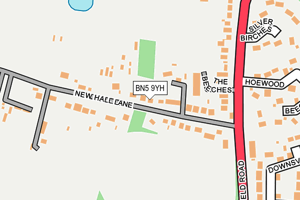 BN5 9YH map - OS OpenMap – Local (Ordnance Survey) BN5 9YH map - OS OpenMap – Local (Ordnance Survey)