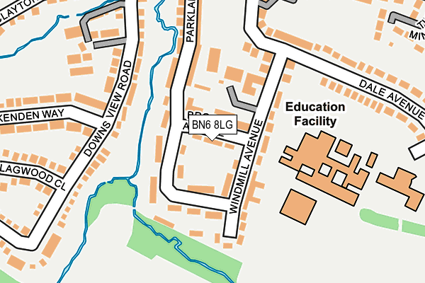 BN6 8LG map - OS OpenMap – Local (Ordnance Survey) BN6 8LG map - OS OpenMap – Local (Ordnance Survey)