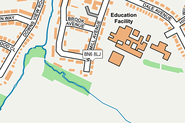 BN6 8LJ map - OS OpenMap – Local (Ordnance Survey) BN6 8LJ map - OS OpenMap – Local (Ordnance Survey)