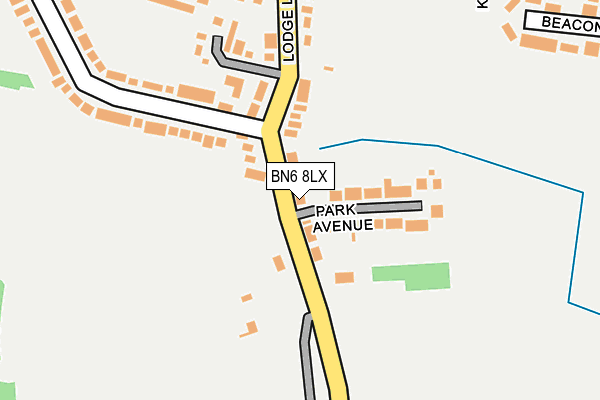 BN6 8LX map - OS OpenMap – Local (Ordnance Survey) BN6 8LX map - OS OpenMap – Local (Ordnance Survey)