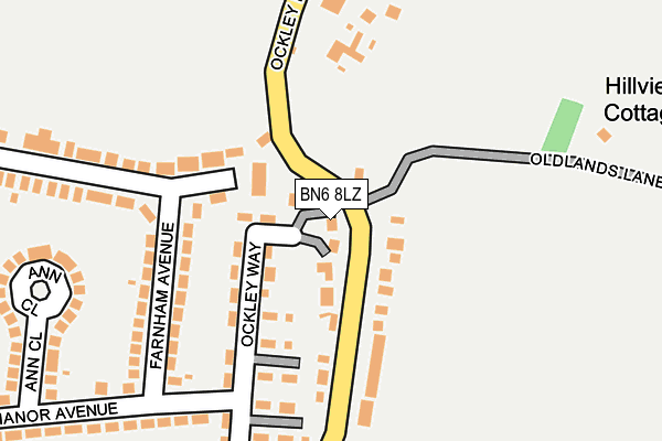 BN6 8LZ map - OS OpenMap – Local (Ordnance Survey) BN6 8LZ map - OS OpenMap – Local (Ordnance Survey)