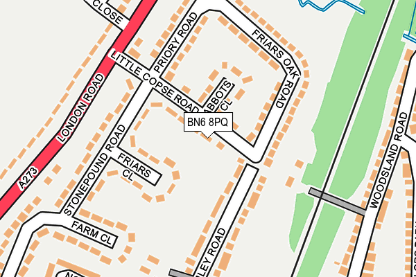 BN6 8PQ map - OS OpenMap – Local (Ordnance Survey) BN6 8PQ map - OS OpenMap – Local (Ordnance Survey)