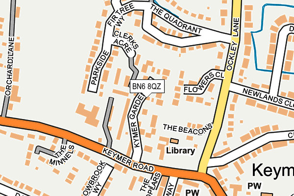 BN6 8QZ map - OS OpenMap – Local (Ordnance Survey)