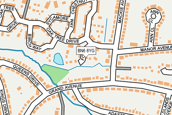 BN6 8YG map - OS OpenMap – Local (Ordnance Survey) BN6 8YG map - OS OpenMap – Local (Ordnance Survey)