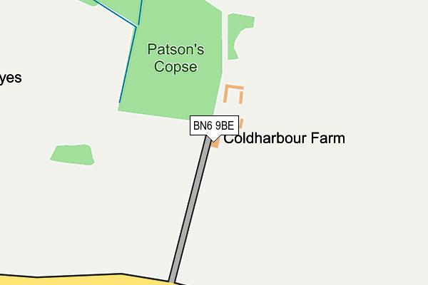 BN6 9BE map - OS OpenMap – Local (Ordnance Survey) BN6 9BE map - OS OpenMap – Local (Ordnance Survey)