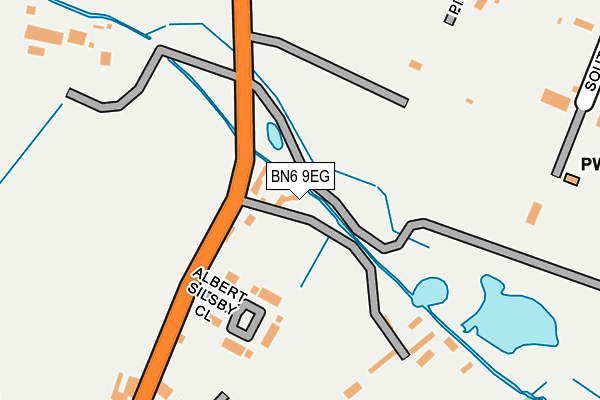 BN6 9EG map - OS OpenMap – Local (Ordnance Survey) BN6 9EG map - OS OpenMap – Local (Ordnance Survey)