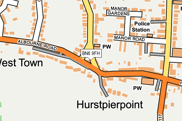 BN6 9FH map - OS OpenMap – Local (Ordnance Survey) BN6 9FH map - OS OpenMap – Local (Ordnance Survey)